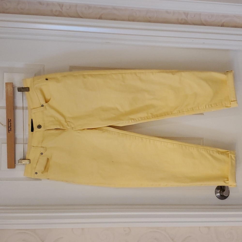 Talbots  Boyfriend Flawless Five Pocket Jean Capris Yellow
